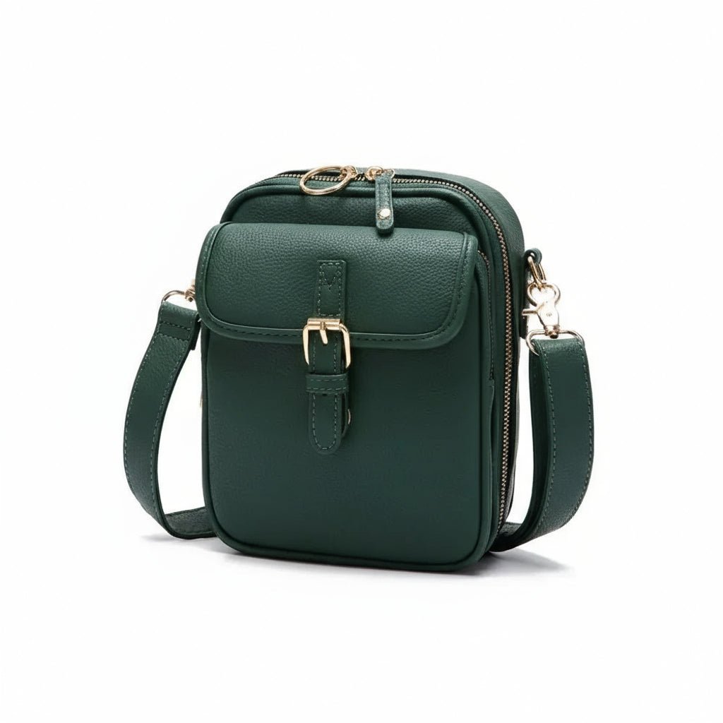 Leren Crossbody Tas Vierkant Model Anti-Diefstal | Sansoti