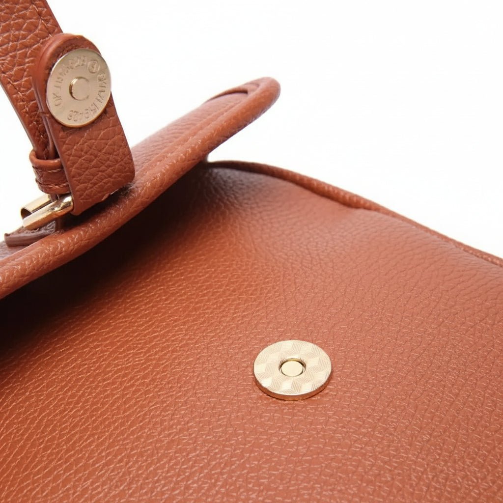 Leren Crossbody Tas Vierkant Model Anti-Diefstal | Sansoti