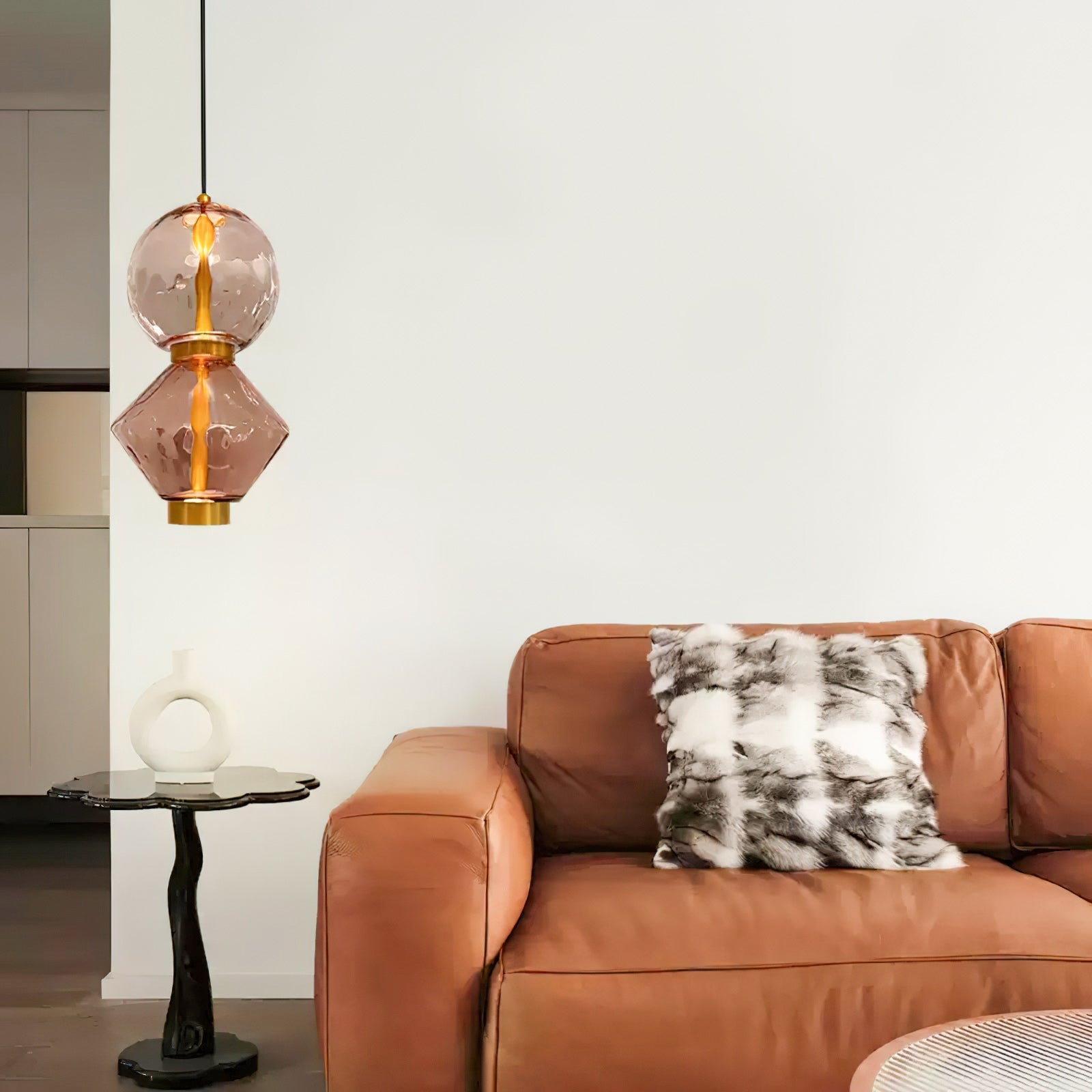 Hanglamp met Gekleurde Glazen Bol – Modern Design voor Eetkamer en Keuken | Sansoti