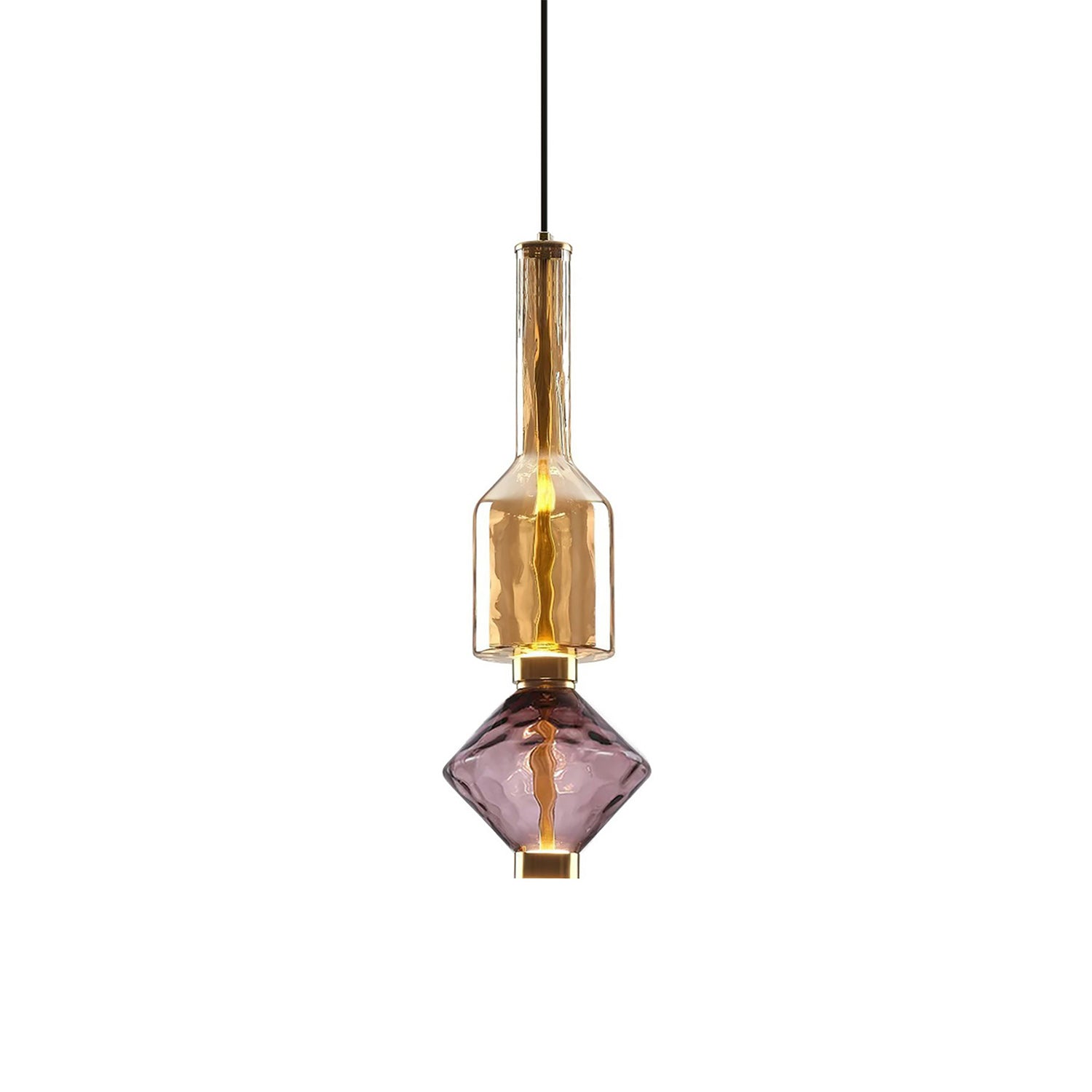 Hanglamp met Gekleurde Glazen Bol – Modern Design voor Eetkamer en Keuken | Sansoti