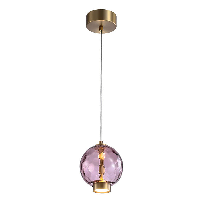 Hanglamp met Gekleurde Glazen Bol – Modern Design voor Eetkamer en Keuken | Sansoti
