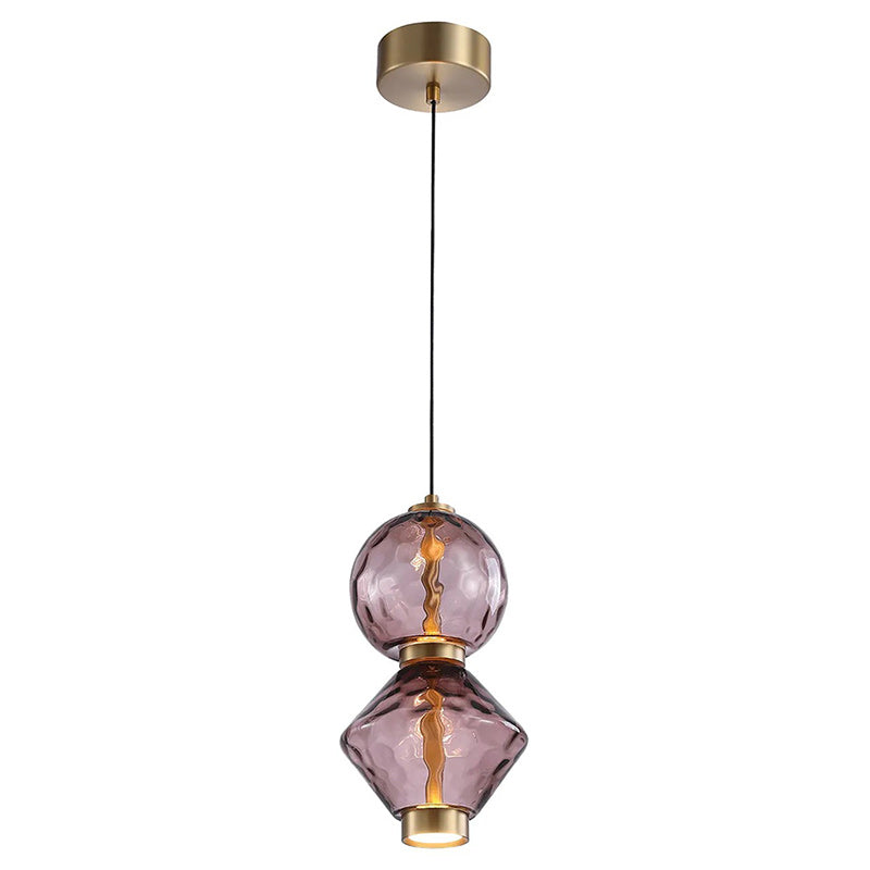 Hanglamp met Gekleurde Glazen Bol – Modern Design voor Eetkamer en Keuken | Sansoti