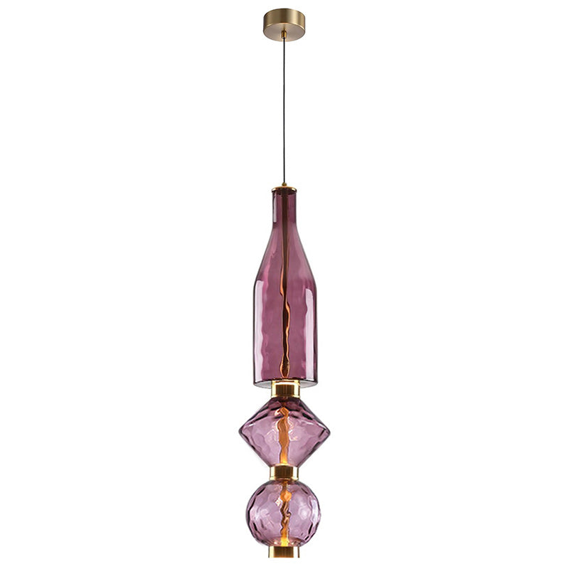 Hanglamp met Gekleurde Glazen Bol – Modern Design voor Eetkamer en Keuken | Sansoti
