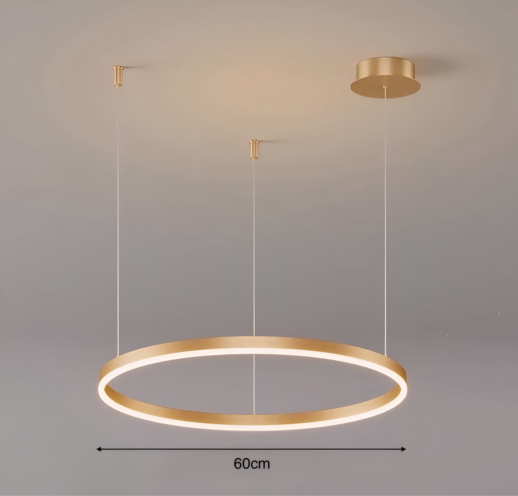 Moderne LED-Ring-Hängelampe mit mehreren Lichtkreisen und dimmbarer Beleuchtung | Restfield