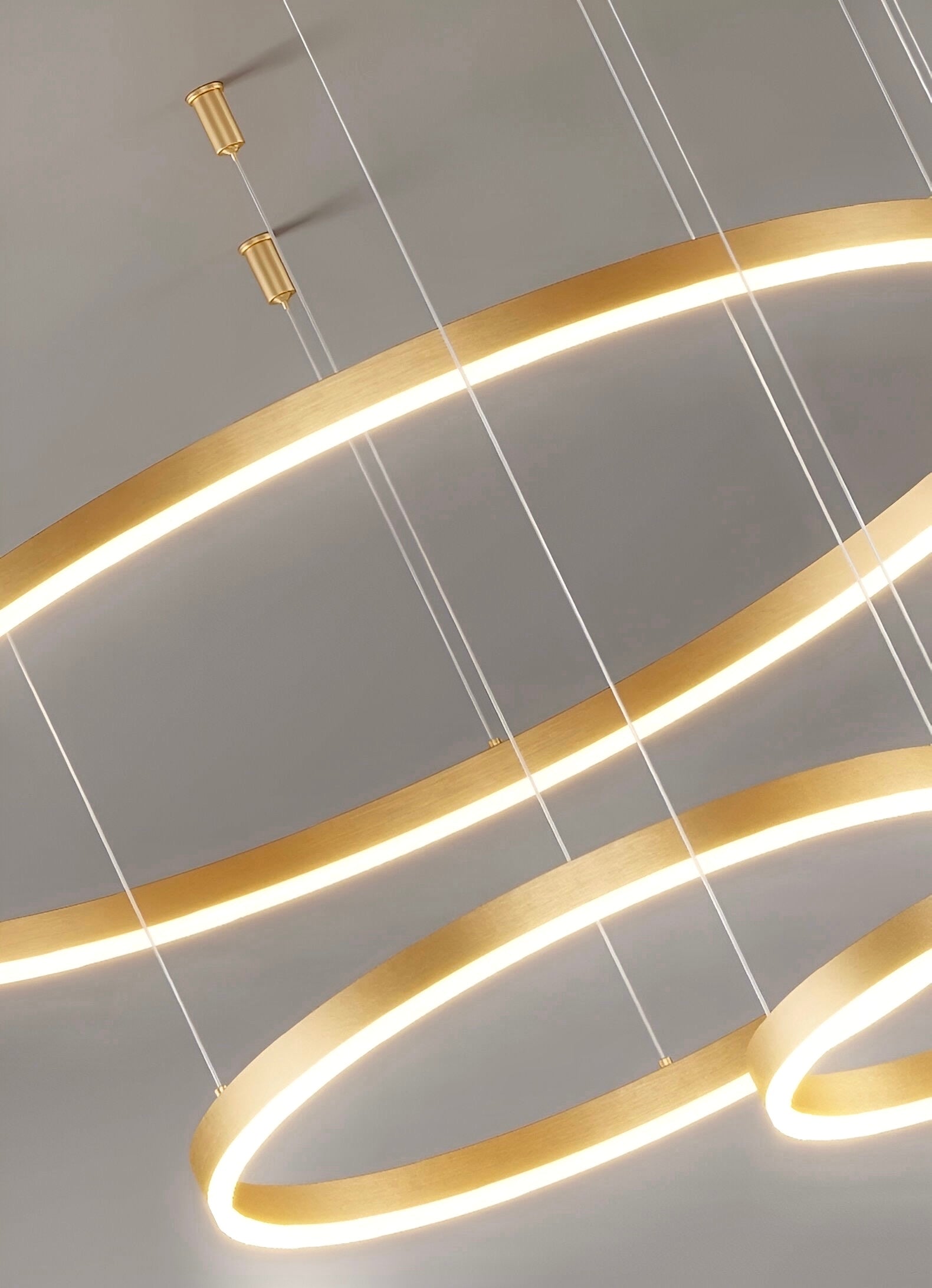 Moderne LED-Ring-Hängelampe mit mehreren Lichtkreisen und dimmbarer Beleuchtung | Restfield