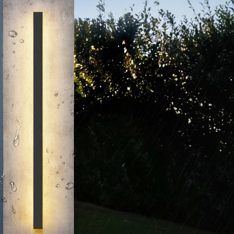 Lineaire Buitenwandlamp LED Metaal Zwart IP65 Waterdicht voor Tuin Terras Gevel Moderne Buitenverlichting | Sansoti