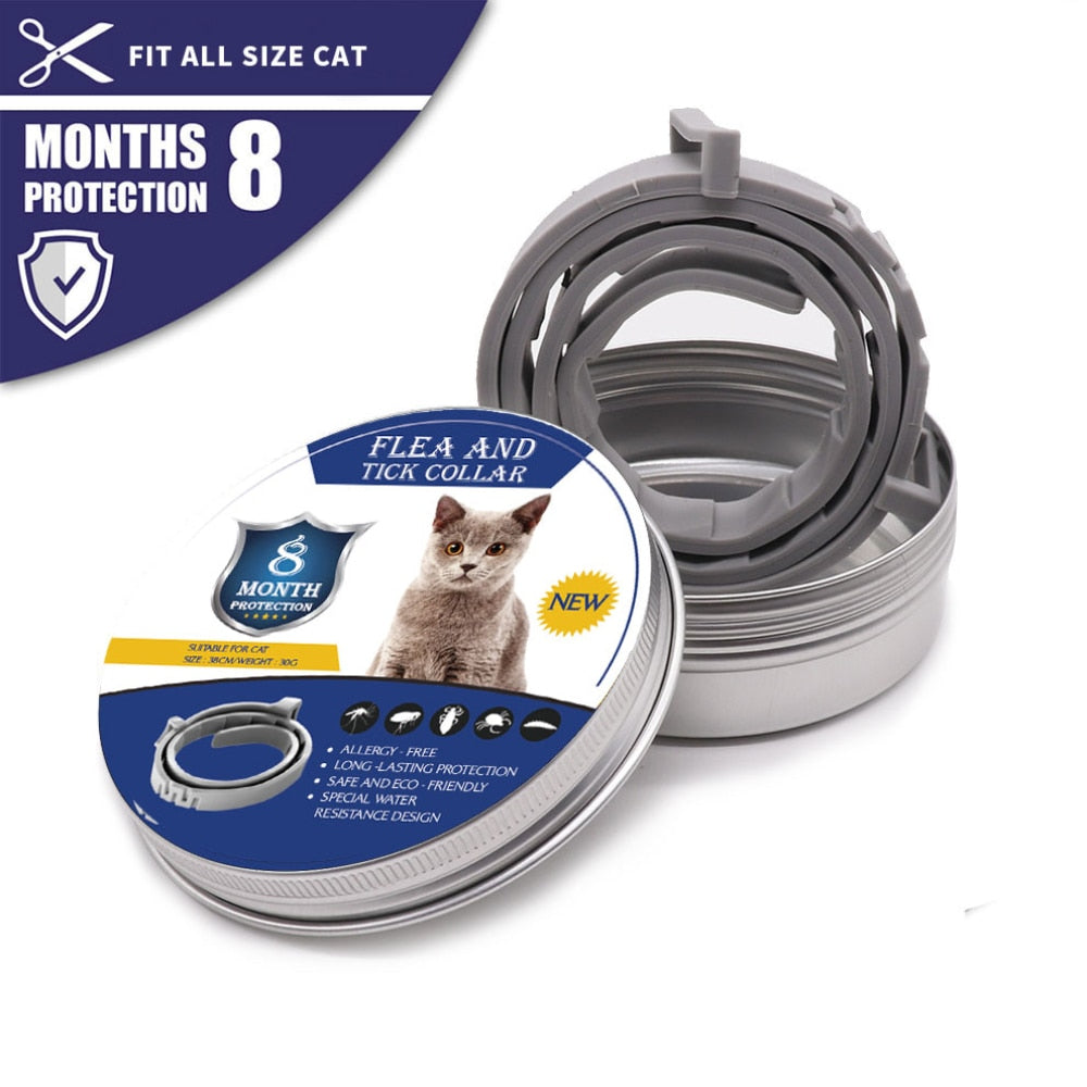 Flea and Tick Collar for Pets – Natural Formula – 8 Months Protection – Adjustable | Sansoti