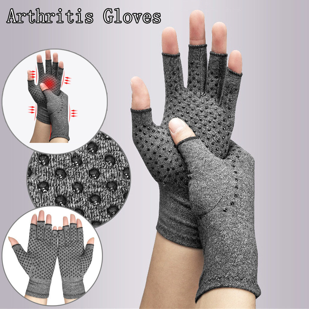 Fingerlose Kompressionshandschuhe Unterstützung bei Arthrose Atmungsaktiv Komfort Für den täglichen Gebrauch Elastische Handgelenkstütze | Sansoti