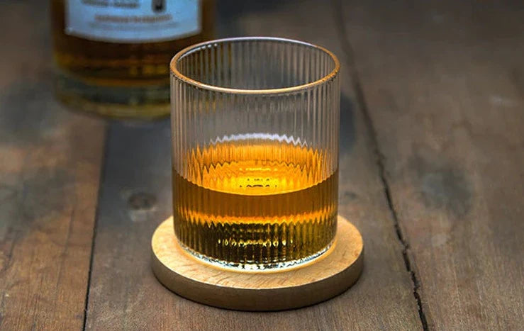 Japans Whiskyglas 320ml Hittebestendig Glas Vintage Stijl Handgemaakt met Houten Kist Whisky Drinkglas Borrelglas Geschenkverpakking Premium Glaswerk Scandinavisch Interieur | Sansoti