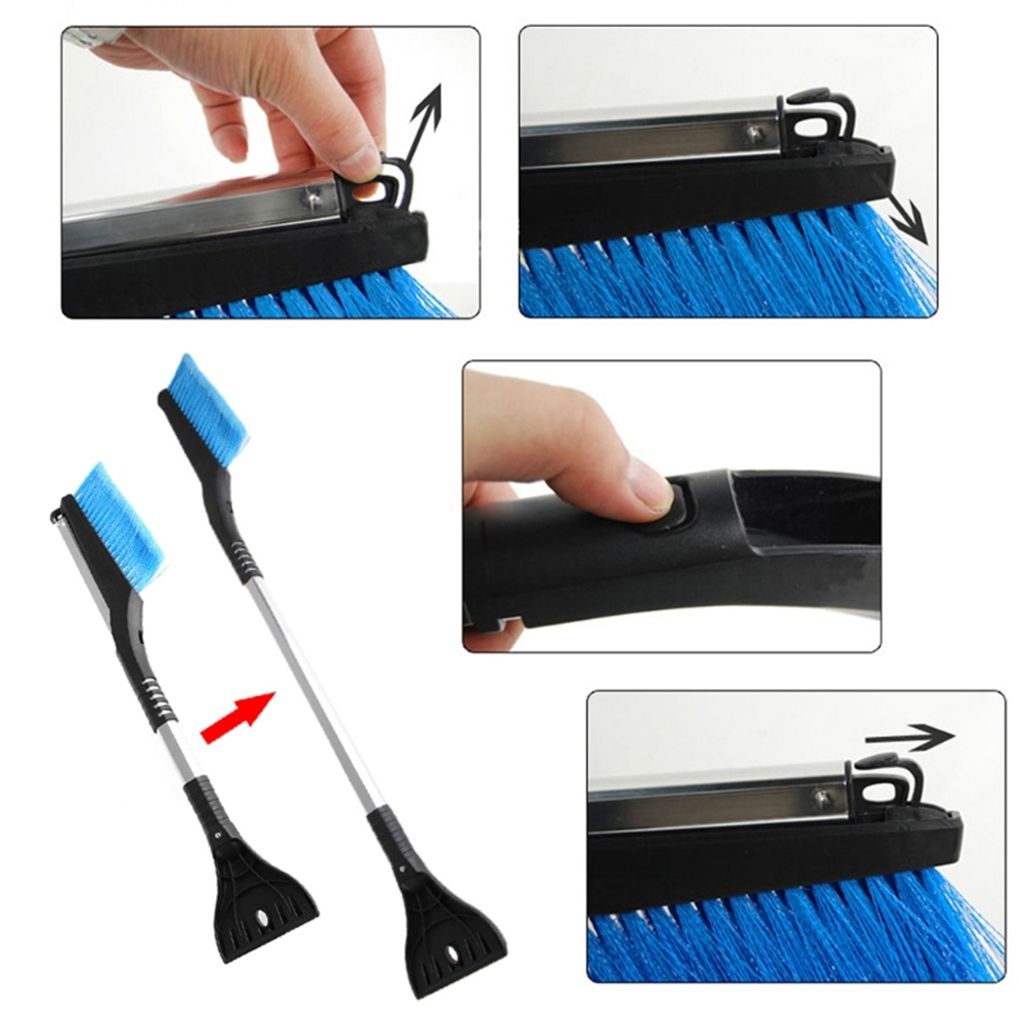 Adjustable Snow Brush with Scraper for Car 84cm Telescopic Handle Winter Ice Scraper Cleaning | Sansoti