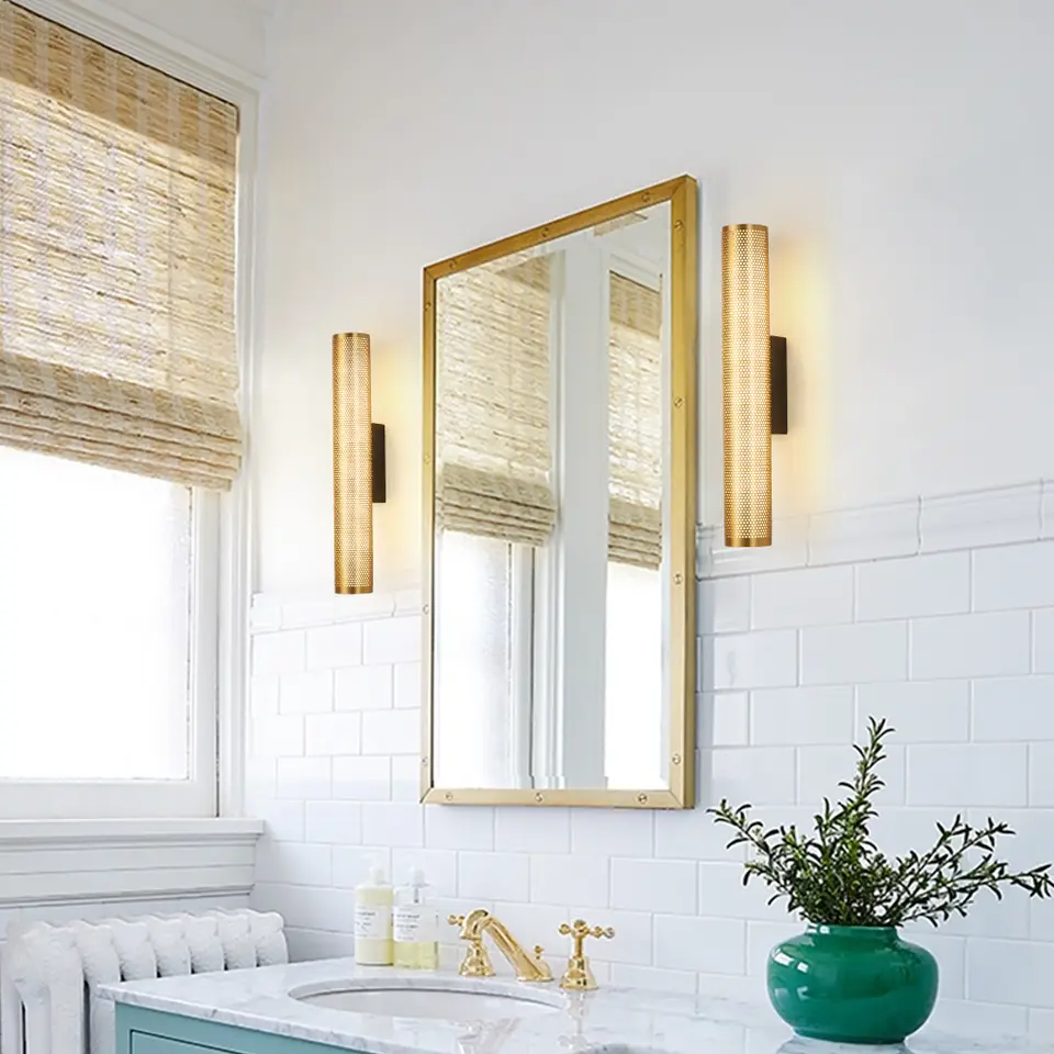 Bara Luxe Wandlamp – Gouden Wandverlichting met Elegante Afwerking voor Badkamer & Slaapkamer | Sansoti