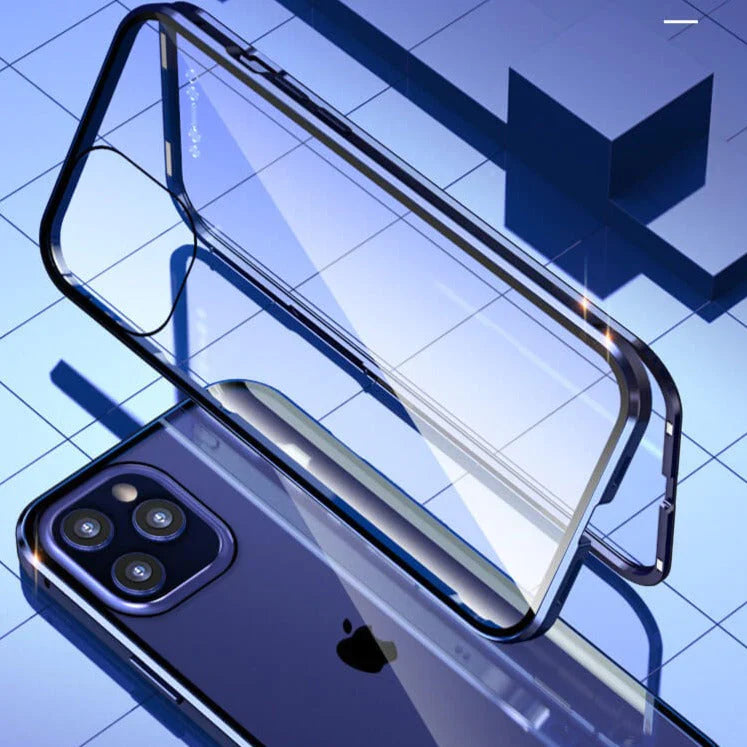 Coque de Téléphone en Verre Magnétique avec Protection d'Écran Vie Privée — Protection 360° pour iPhone | Sansoti