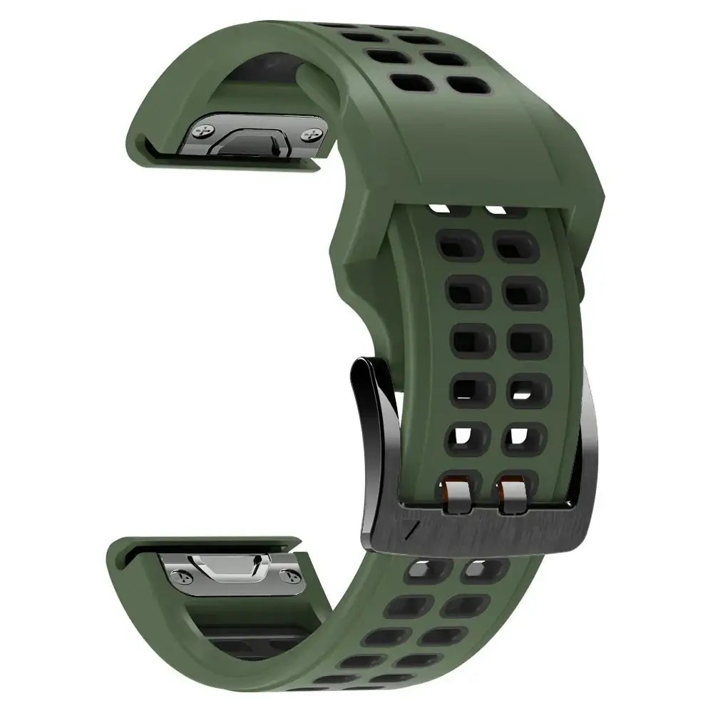 Silicone Watchband QuickFit System Breathable Adjustable 22mm 26mm Sports Watch Smartwatch Wristband | Sansoti