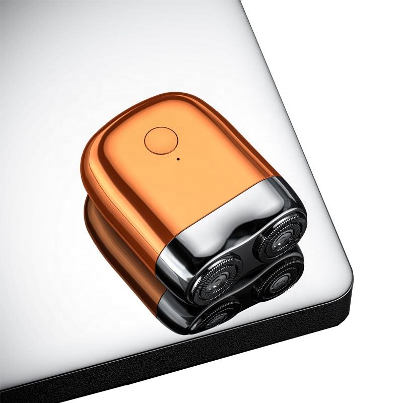 Kompakter elektrischer Rasierer mit Dual-Rotationssystem Wasserdicht USB-C-aufladbar Nass- und Trockenrasur Reiseformat | Sansoti