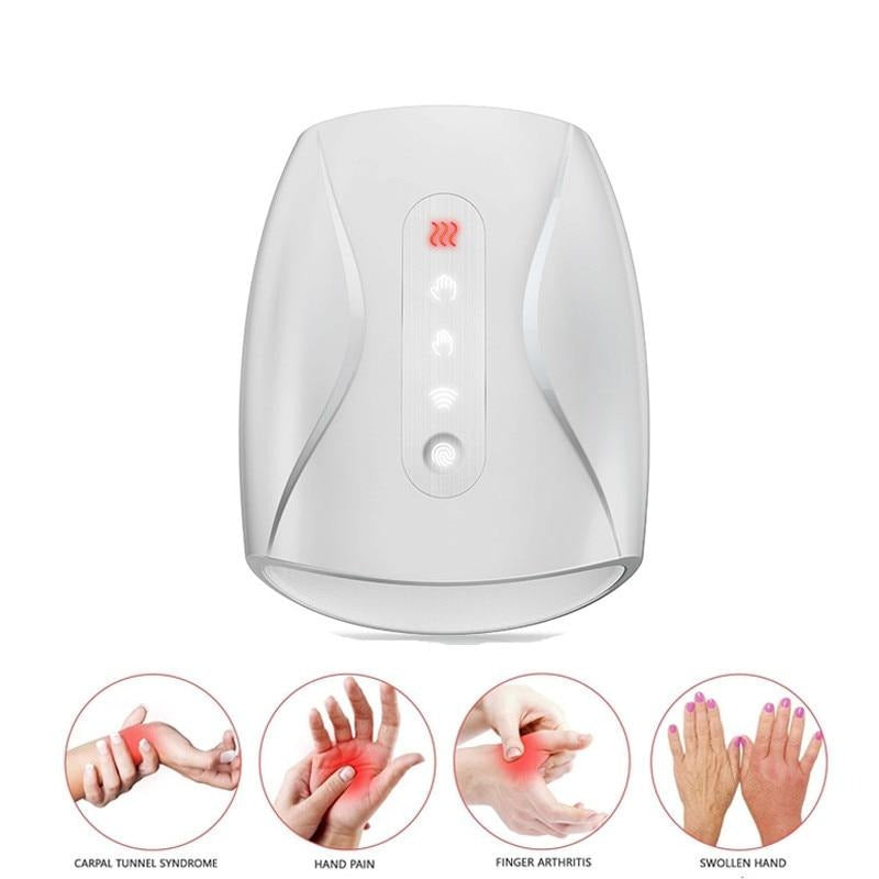 Appareil électrique de massage des mains avec fonction chauffante, 3 niveaux d’intensité, rechargeable, pour les doigts et la paume | Sansoti