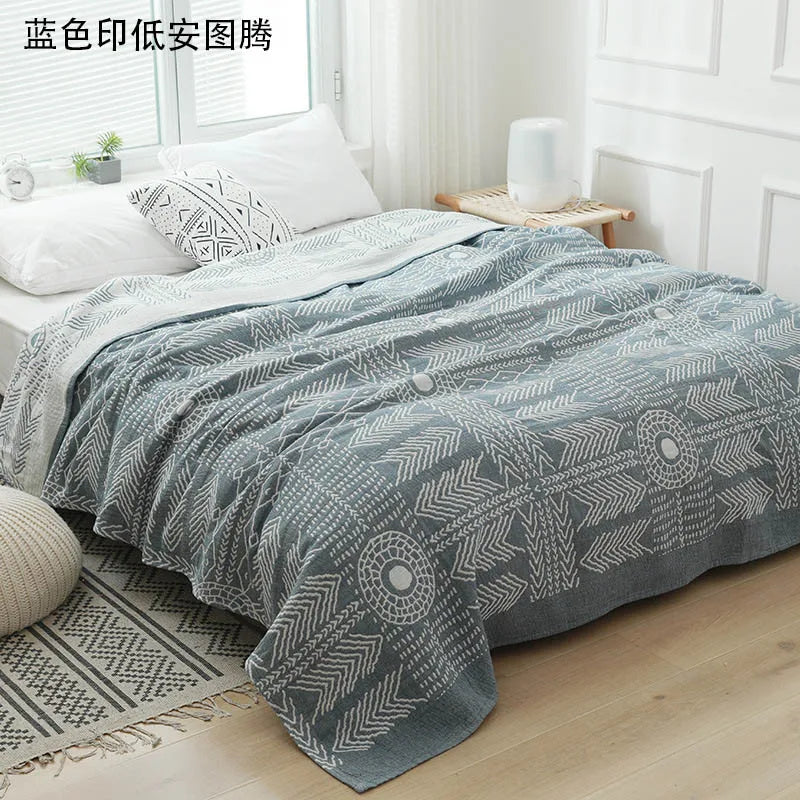 Cotton Throw with Check Pattern – Soft Blanket for Sofa and Bed – 150×200 or 200×230 cm – Versatile Home Decor | Sansoti