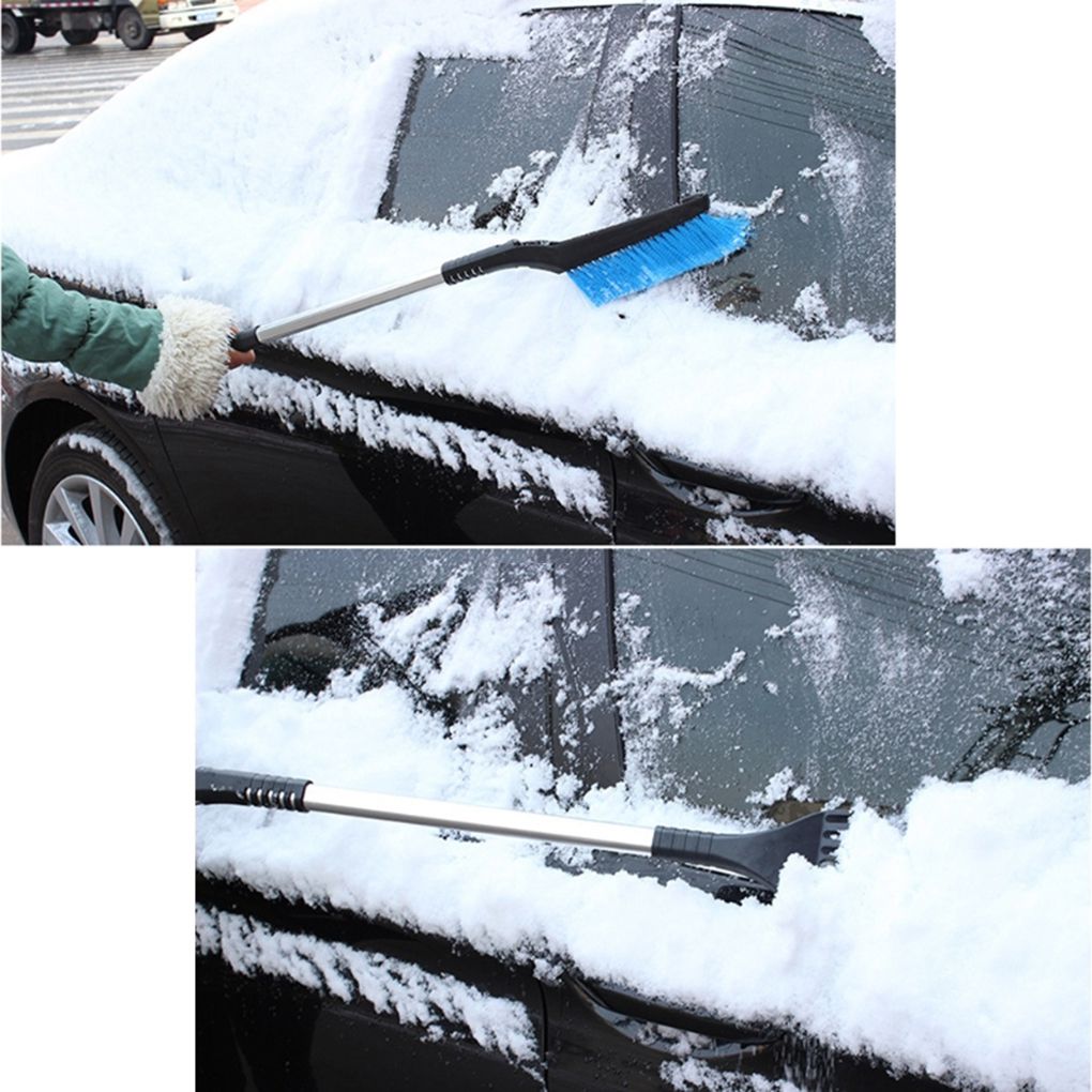 Adjustable Snow Brush with Scraper for Car 84cm Telescopic Handle Winter Ice Scraper Cleaning | Sansoti