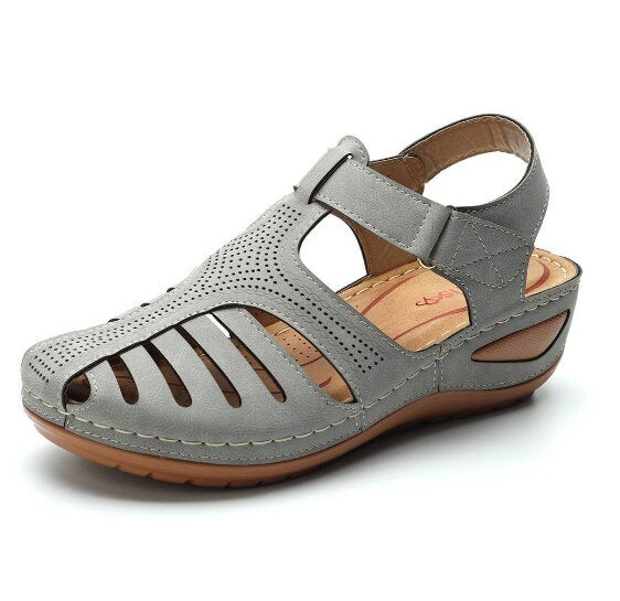 Leather Orthopedic Sandals with Adjustable Toe Protection for Optimal Foot Support and Improved Posture | Sansoti