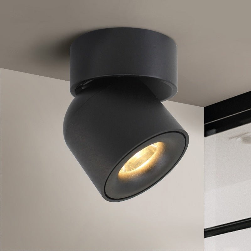 Verstelbare LED Plafondspot Aluminium Zwart Wit Dimbaar voor Woonkamer Keuken Hal Moderne Spot Verlichting | Sansoti