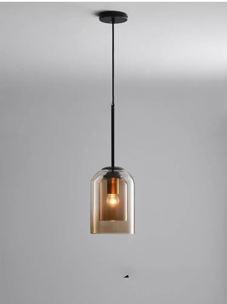 Dubbele Glazen Hanglamp Transparant Glas Nordic Design Scandinavisch Keukeneiland Eetkamer Woonkamer Modern Verlichtingsarmatuur Plafondverlichting E26/E27 Verstelbare Kabels Elegante Verlichting | Sansoti