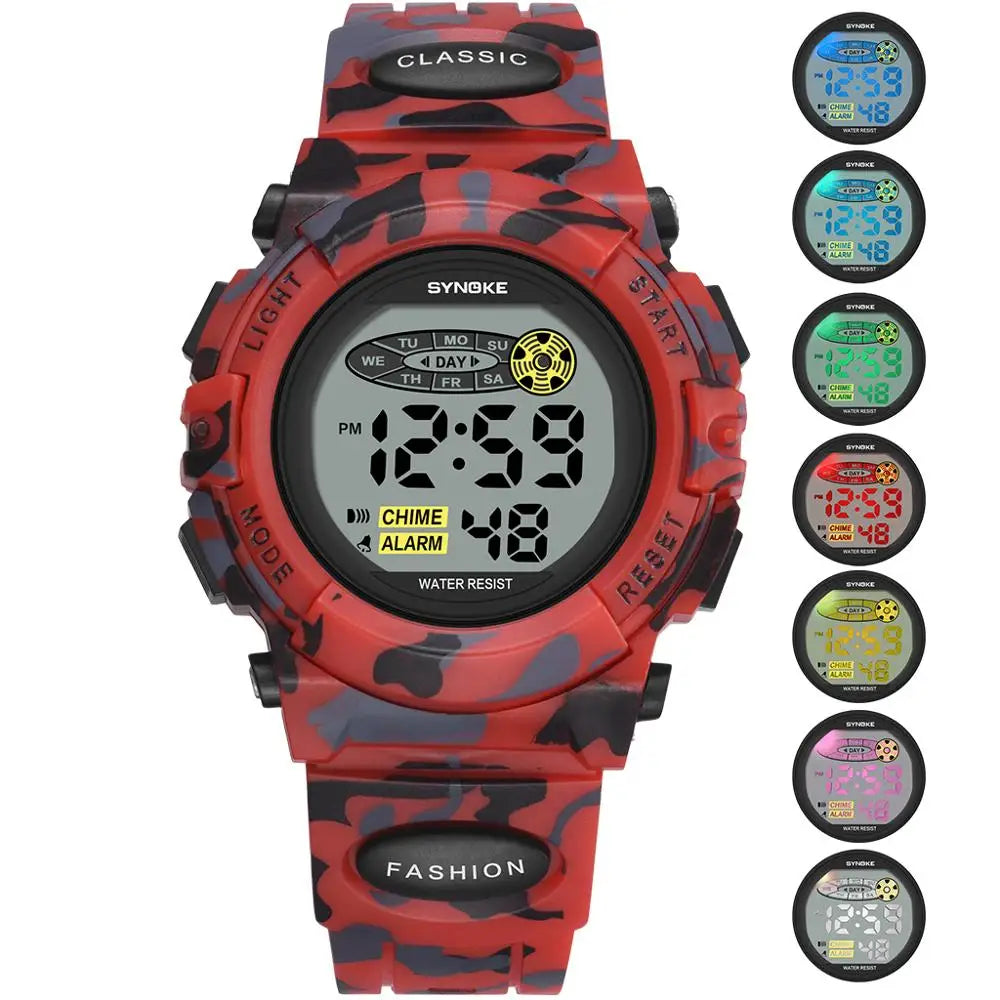 Digital Children's Watch Waterproof LED Display Sports Watch with Stopwatch Date Alarm Boys Girls School | Sansoti