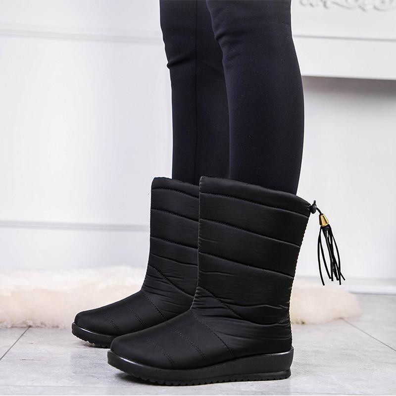 Lined Waterproof Winter Boots for Women with Non-Slip Sole – Warm Polyester Snow Boots for Wide Feet | Sansoti