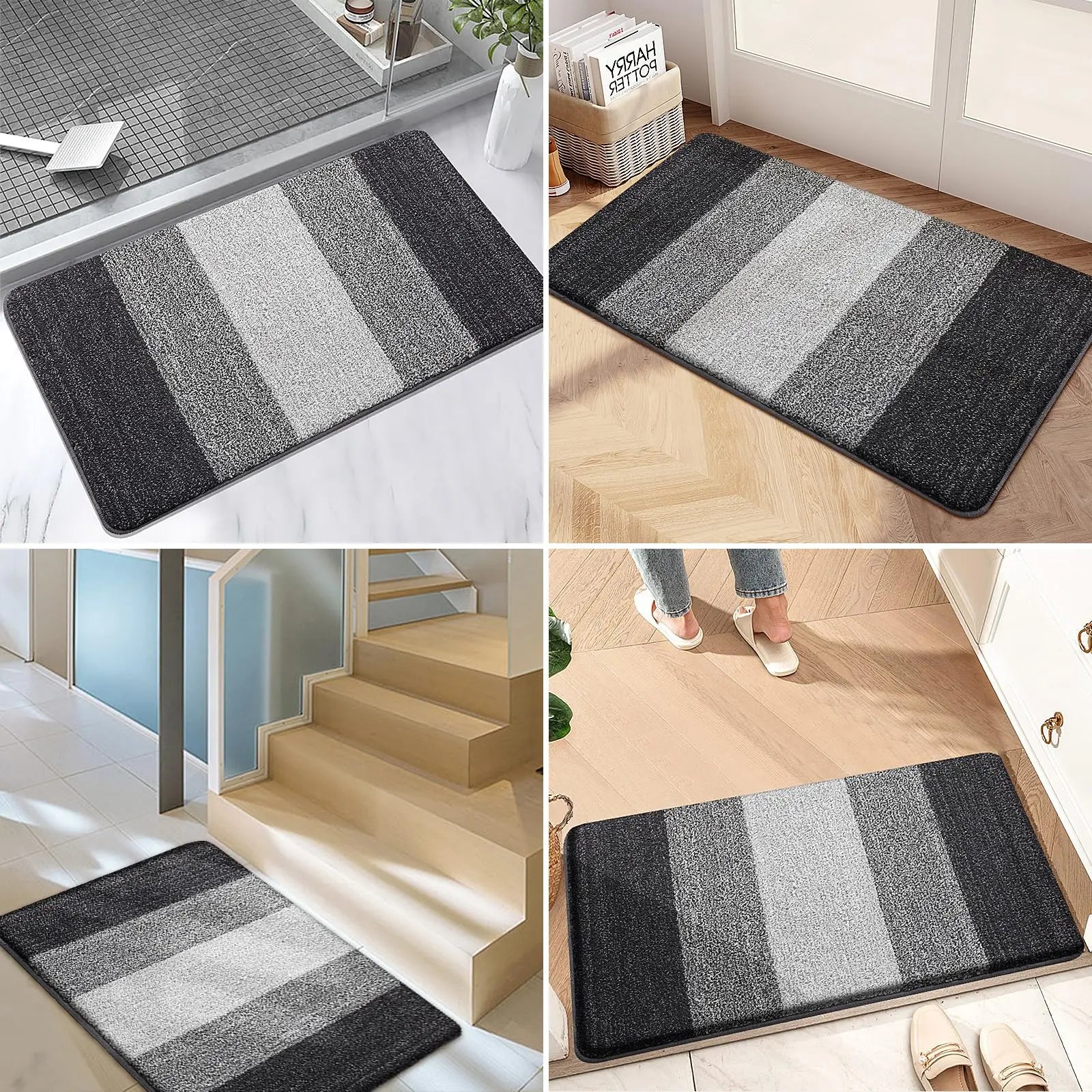 Wasbare Deurmat met Microfiber Oppervlak en Antislip Onderzijde – Absorberend Vloerkleed voor Hal Keuken | Sansoti