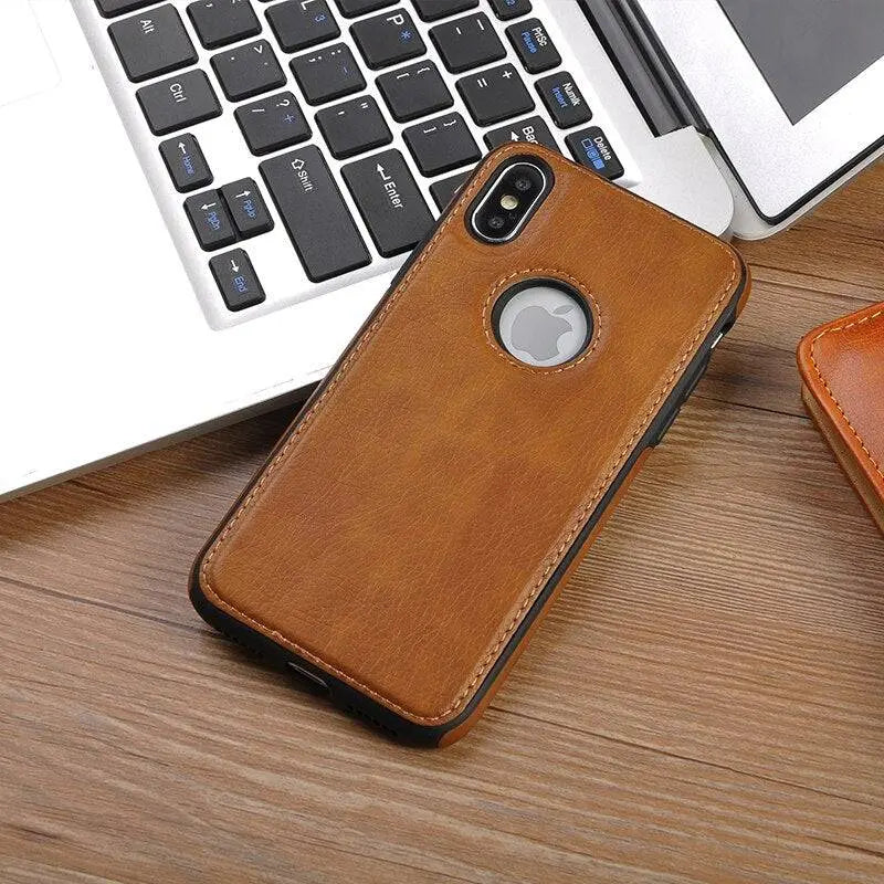 Leather iPhone Case Vintage Style with Secure Grip Camera Protection and Durable Finish for Everyday Use | Sansoti