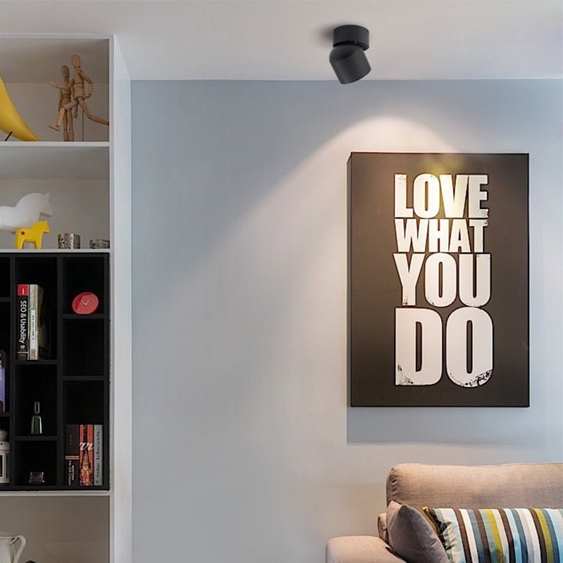 Verstelbare LED Plafondspot Aluminium Zwart Wit Dimbaar voor Woonkamer Keuken Hal Moderne Spot Verlichting | Sansoti