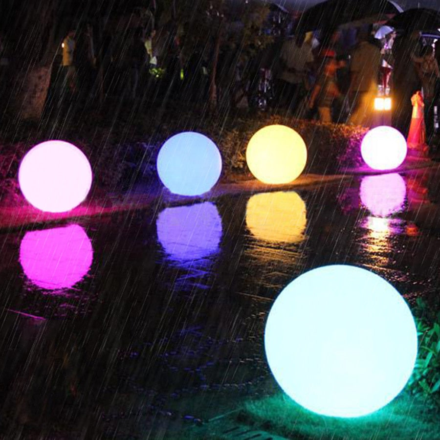 Oplaadbare LED Tuinbol met Afstandsbediening 16 Kleuren Sfeerverlichting voor Tuin Terras en Outdoor Decoratie | Sansoti