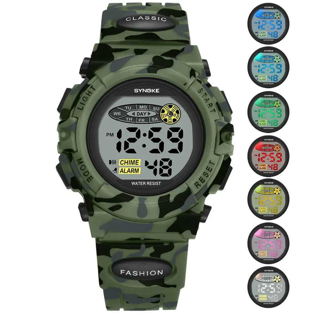 Digital Children's Watch Waterproof LED Display Sports Watch with Stopwatch Date Alarm Boys Girls School | Sansoti