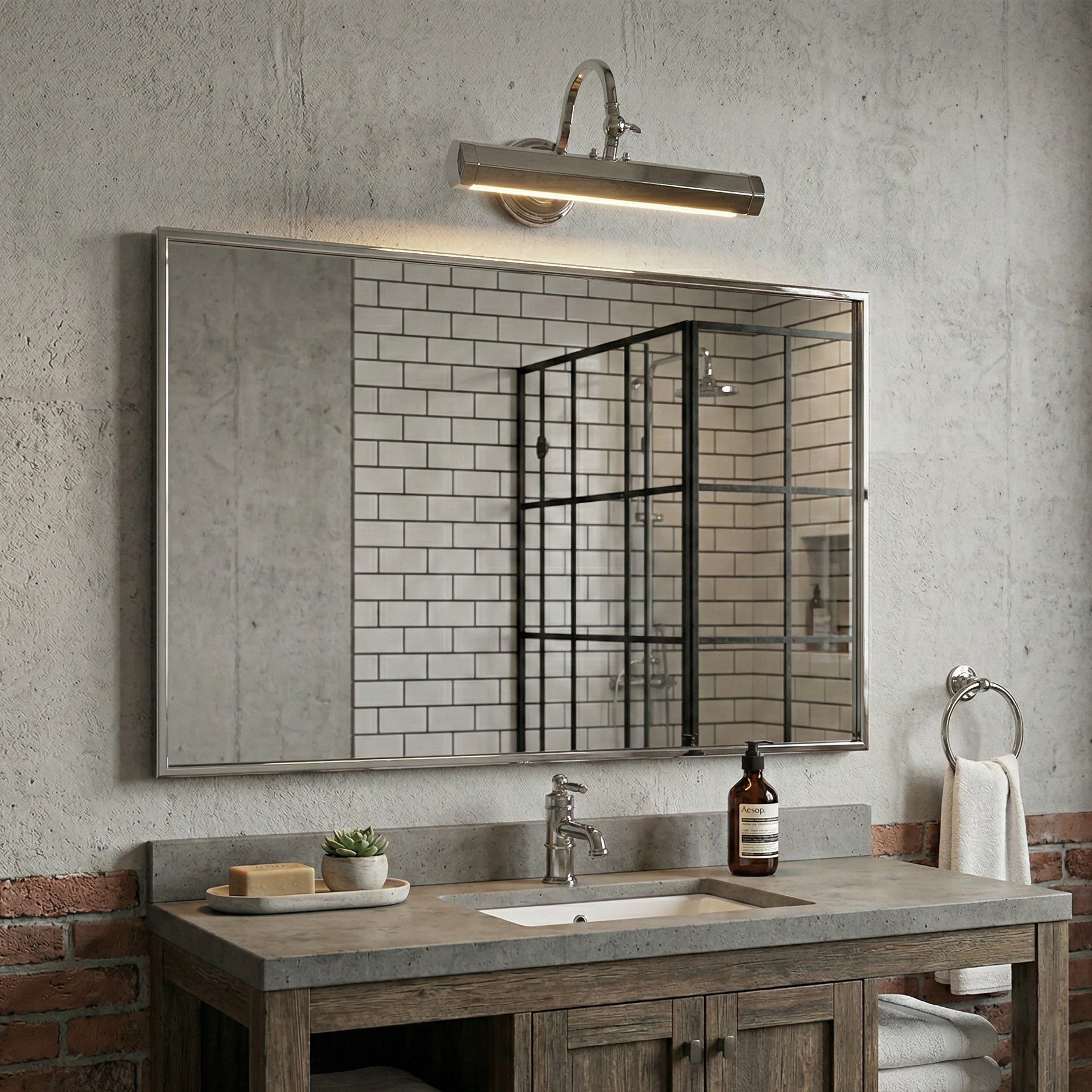 Verstelbare Design Wandlamp met Zwanenhals – IJzeren Picture Light met G9 Fitting in Chroom, Zwart of Koper | Sansoti