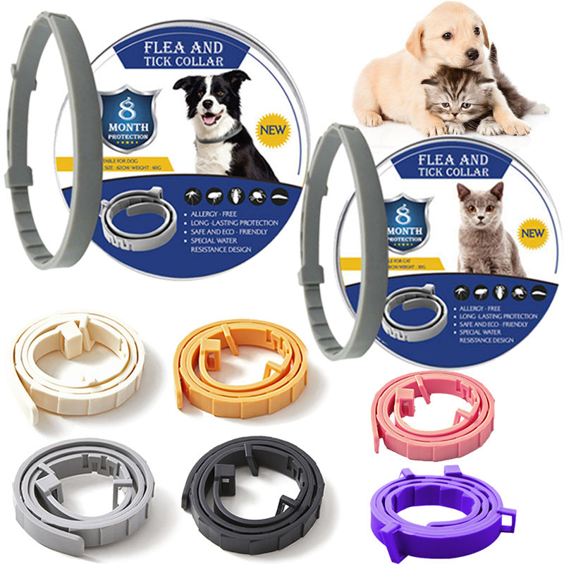Beschermende Halsband voor Honden en Katten tegen Vlooien en Teken voor Maximaal 8 Maanden Natuurlijke Afweer Waterdicht en Verstelbaar voor Alle Maten | Sansoti
