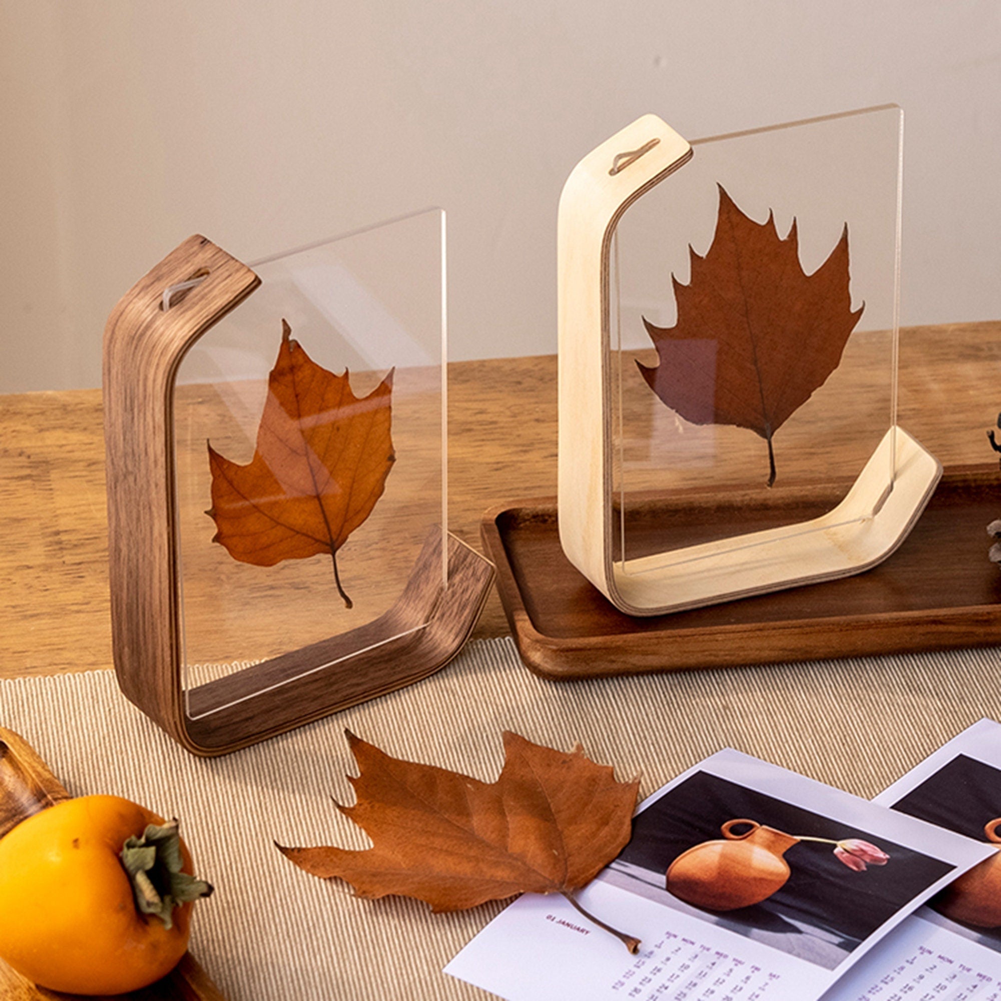 Houten Fotolijst met Dubbel Glas – Elegant Walnoot of Beuken Design voor 10x15 en 13x18 cm Foto's | Sansoti