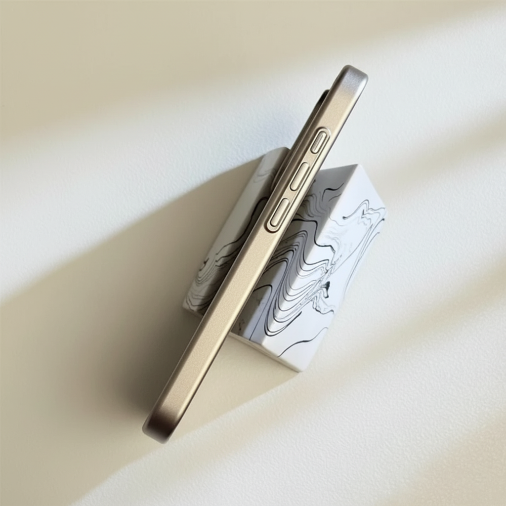 Smartphone Hoesje met Geribbelde Textuur en Metallic Afwerking Stofdicht | Sansoti