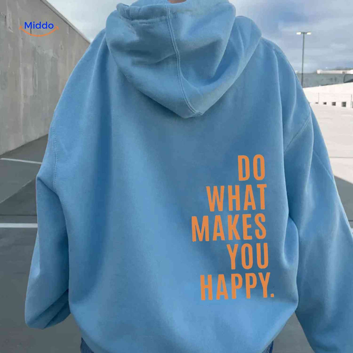 Oversized-Hoodie für Damen aus Baumwollmischung mit motivierendem Text, Streetwear-Schnitt, bequem, lässige Saisonkleidung | Sansoti