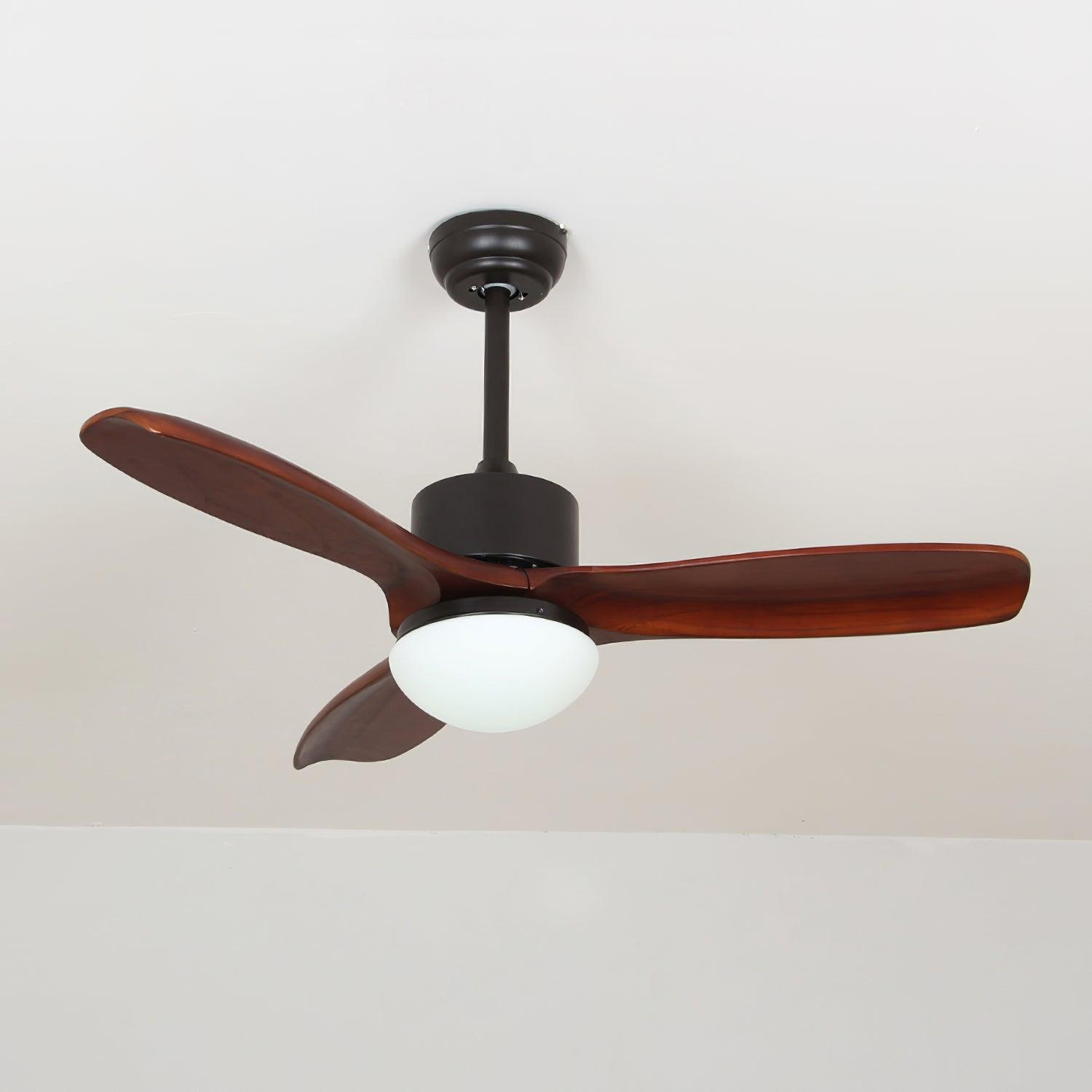 Scandinavische Plafondventilator met Verlichting Elegance Naturel – Vierkanten Houten Bladen met LED-Lamp & Afstandsbediening | Sansoti