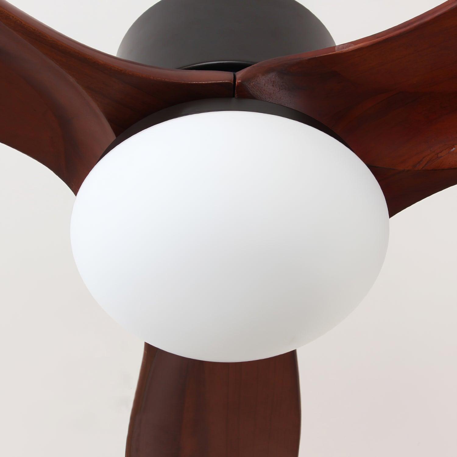 Scandinavische Plafondventilator met Verlichting Elegance Naturel – Vierkanten Houten Bladen met LED-Lamp & Afstandsbediening | Sansoti