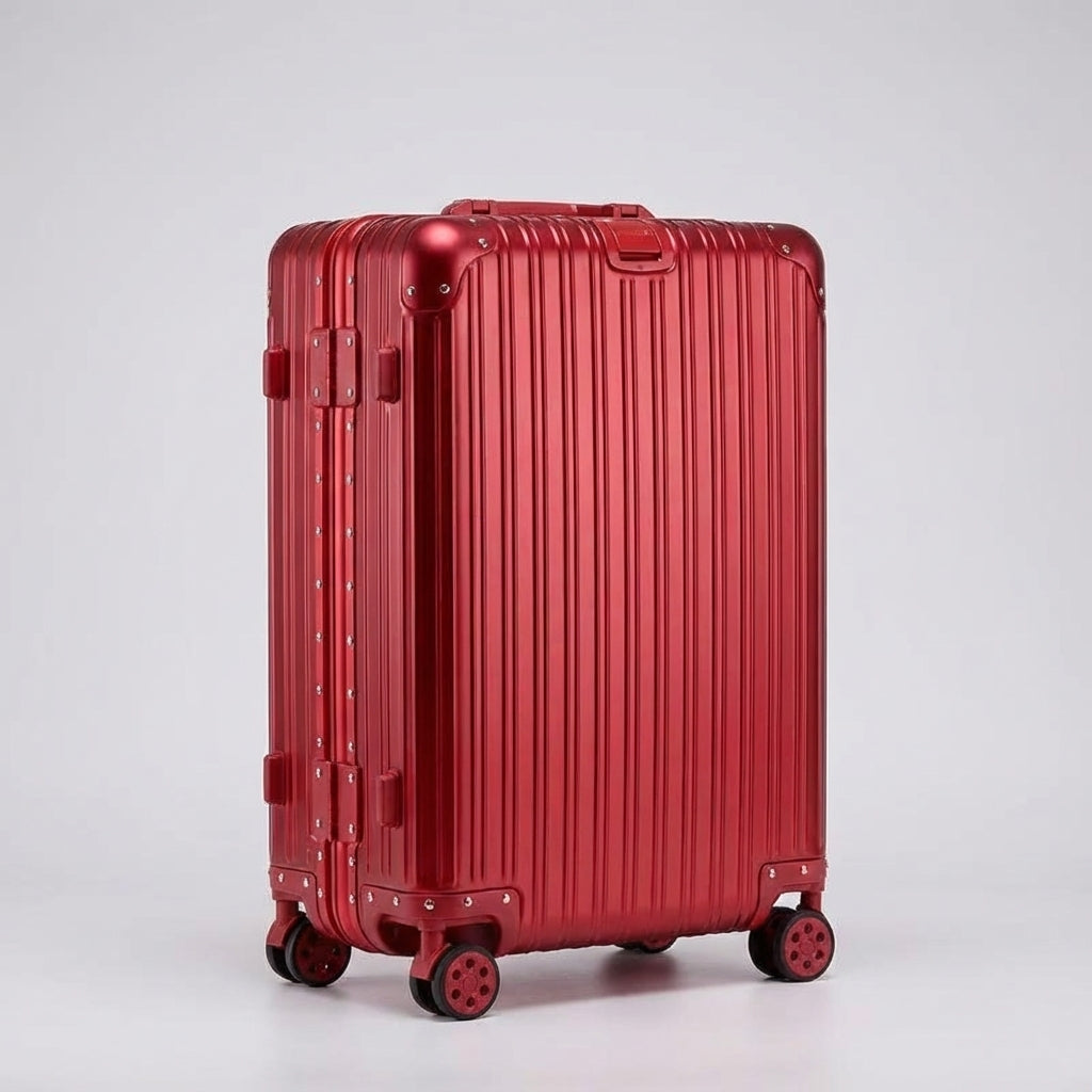 Hardshell Reiskoffer Aluminium-Magnesium Wieltjes TSA-Slot Handbagage XL Vakantie Business Travel Trolley | Sansoti