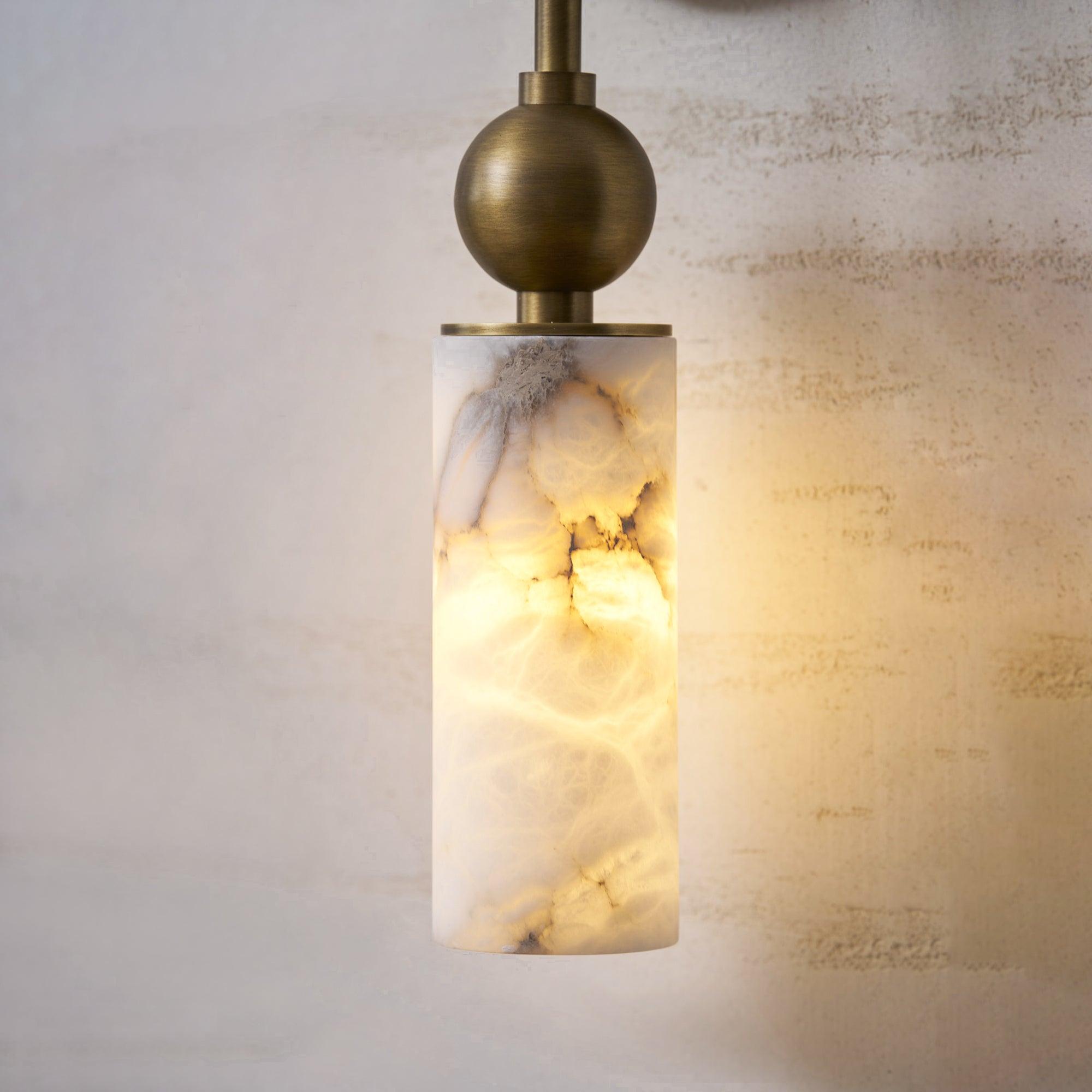 Vintage Wandleuchte mit Vogel aus Messing und Alabaster – Design-Wandlampe für Schlafzimmer, Flur und Wohnzimmer mit E14 Fassung | Restfield