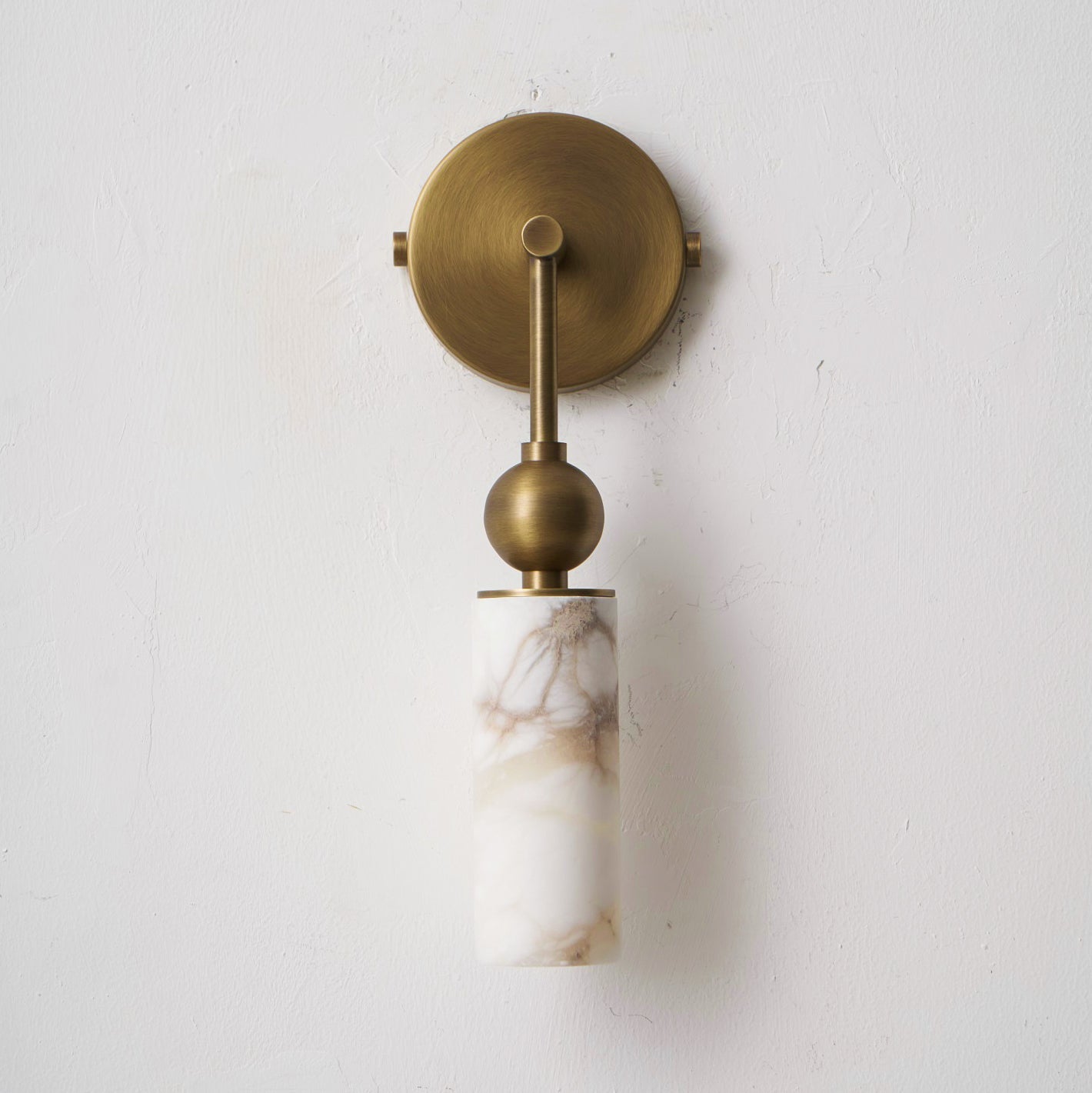 Vintage Wandleuchte mit Vogel aus Messing und Alabaster – Design-Wandlampe für Schlafzimmer, Flur und Wohnzimmer mit E14 Fassung | Restfield