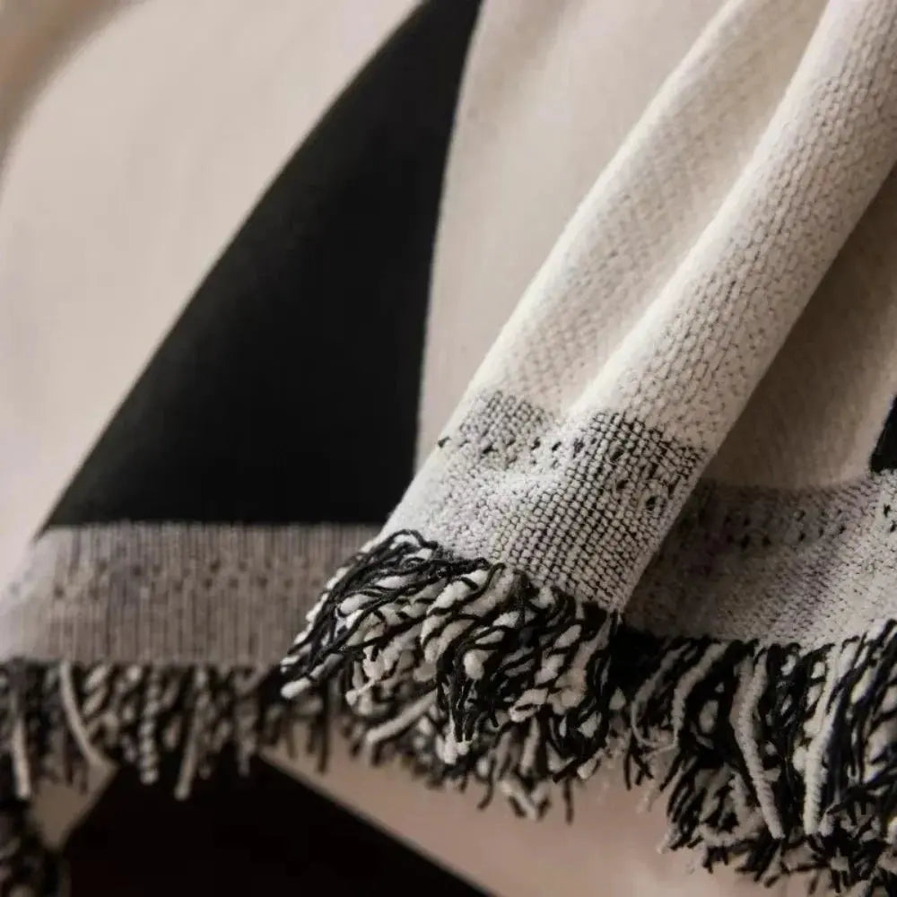 Zachte Chenille Plaid Bankdeken – Geruit Patroon – Lichtgewicht Deken voor Sofa en Slaapkamer | Sansoti