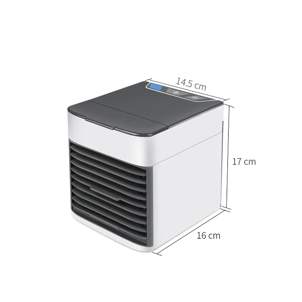 Persoonlijke Luchtkoeler USB Mini Airconditioner 3 Standen Verdamping Bevochtiger Nachtlampje Bureau Kantoor | Sansoti