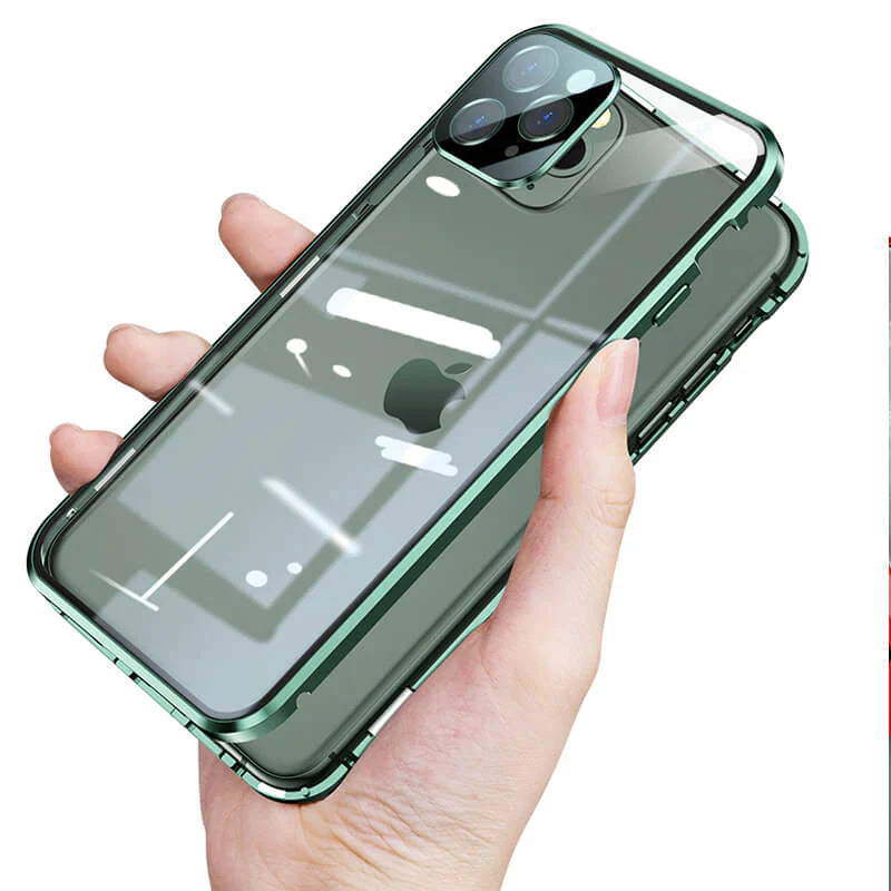 Coque de Téléphone en Verre Magnétique avec Protection d'Écran Vie Privée — Protection 360° pour iPhone | Sansoti