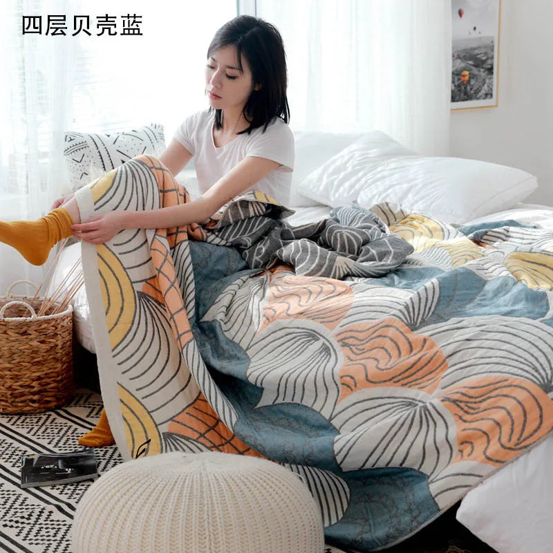 Cotton Throw with Check Pattern – Soft Blanket for Sofa and Bed – 150×200 or 200×230 cm – Versatile Home Decor | Sansoti