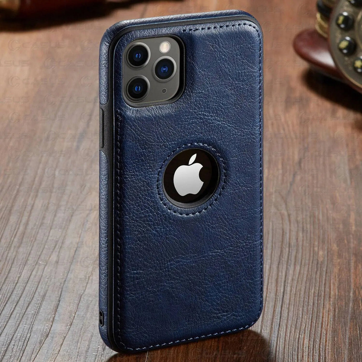 Leather iPhone Case for 11 Pro Max with Raised Edges, Camera Protection, and Stylish Appearance | Sansoti