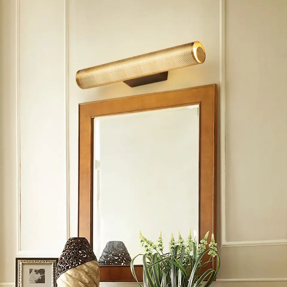 Bara Luxe Wandlamp – Gouden Wandverlichting met Elegante Afwerking voor Badkamer & Slaapkamer | Sansoti