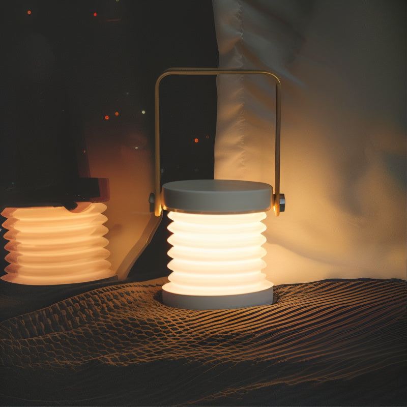 Dimbare LED-Lantaarn met USB-Oplaadbaar Sfeerlicht Warm Wit 3 Helderheidsstanden Draagbaar Tafellamp 25x12cm | Sansoti