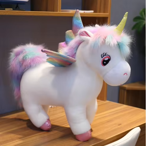 Peluche licorne XXL douce et rembourrée, jouet pour enfants, décoration de chambre fantaisie, cadeau | Sansoti