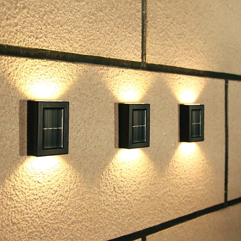 Zonne-energie Wandlamp voor Buiten IP65 Waterdicht Tuinverlichting Terras Pad Trap Oprit Warm Wit Koud Wit | Sansoti